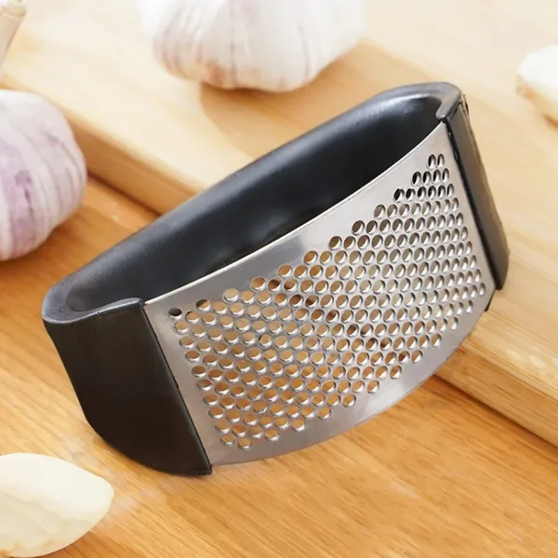 สแตนเลสสตีลกระเทียมกด Crusher คู่มือกระเทียม Mincer สับกระเทียมเครื่องมือผักผลไม้เครื่องมืออุปกรณ์ครัว Gadget