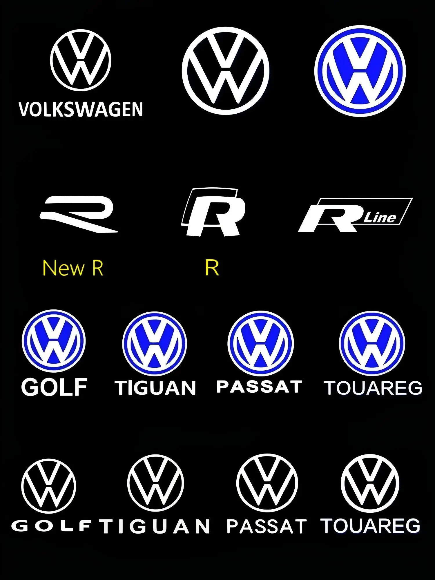 For Volkswagen VW Touareg 7P Golf 5 6 7 Jetta MK5 MK6 MK7 Passat B6 B7 B8 B9 LED Car Door Logo Light Projector Lamp Accessories