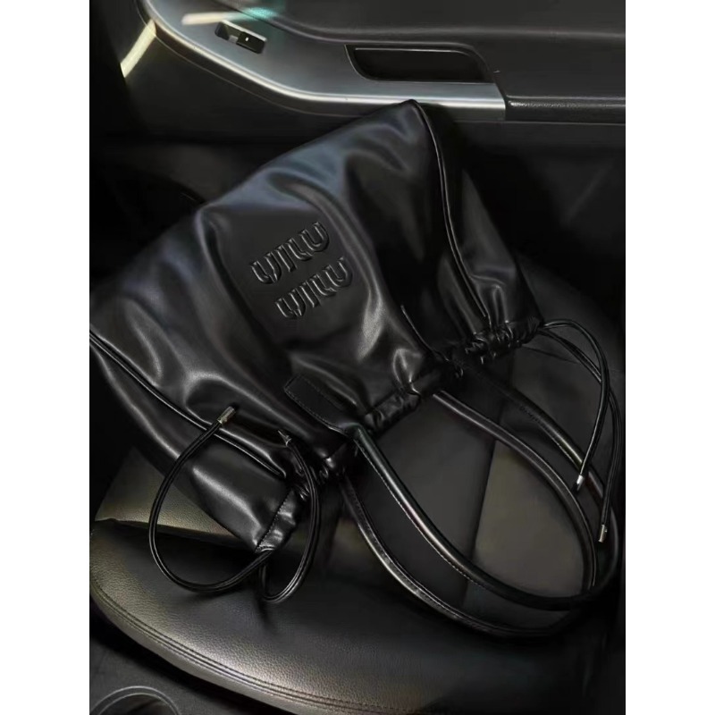 Bolsos de mano con cordón a la moda, bandolera de PU para mujer, bolso de mano de gran capacidad, bolsos de hombro sólidos impermeables para mujer