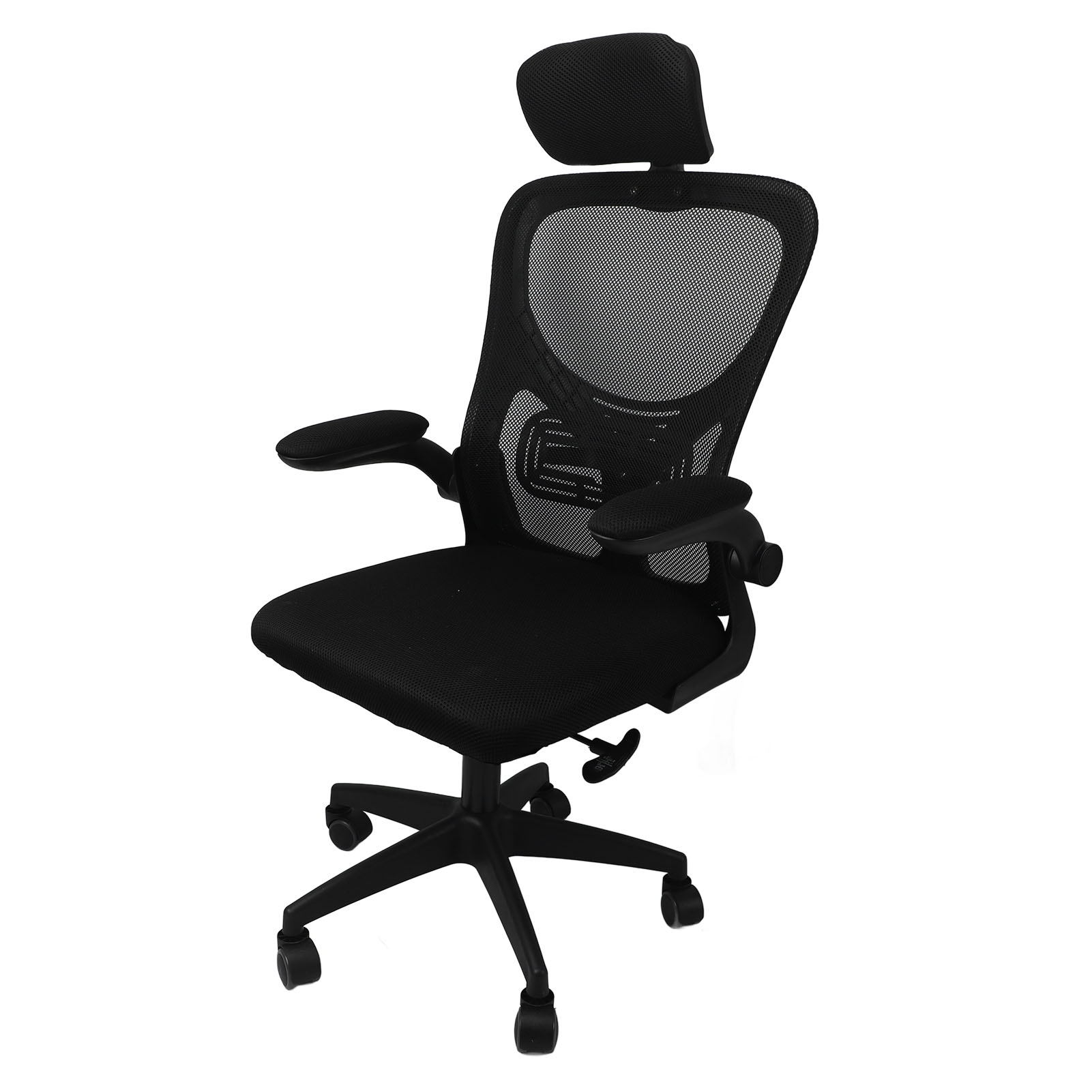 Chair Breathable 330.7lb Load Capacity Elastic Lumbar Support  Computer Desk Chair with 5 Wheels for Home