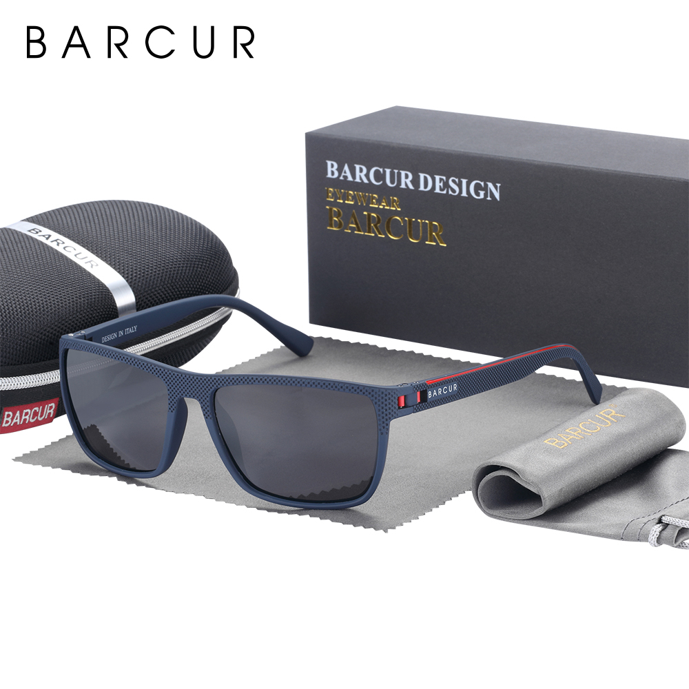 BARCUR Occhiali da sole sportivi da uomo Polarizzati FishingTravel TR90 Occhiali da sole leggeri Accessorio per occhiali da donna Oculos