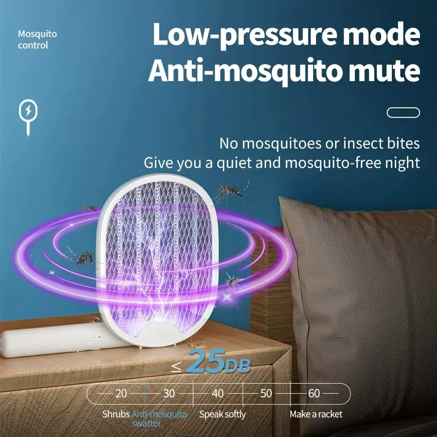 折りたたみ式電気蚊キラーザッパー Raqueta Mata Electrico USB 充電式 Zanzare Mata Fly Tue Mouche de Anti Mosquitos