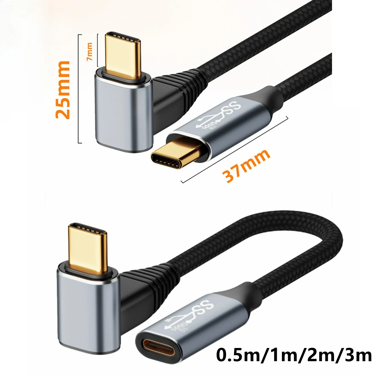 3m usb c para tipo c 3.1 gen2 10gbps thunderbolt 3 4k 60hz pd100w 5a cabo de carregamento rápido para macbook pro deck de vapor samsung