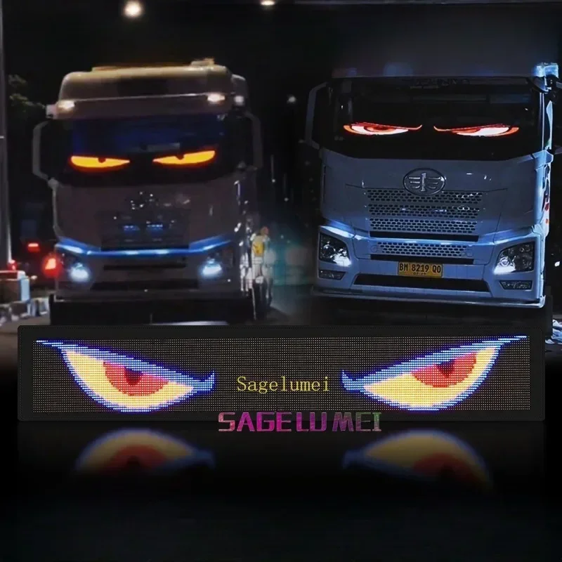 LED Auto LKW Evil's Eye Licht DIY programmierbares Schild Animation LED Matrix Panel mehrsprachiges großes LED-Panel flexibles Display