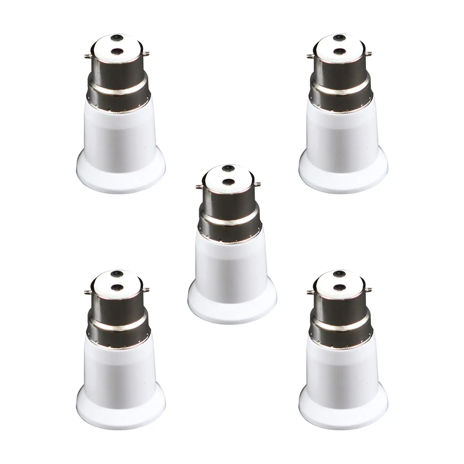 5 pezzi B22 a E27 adattatore per presa luminosa accessori per l'illuminazione supporto per adattatore convertitore presa Base lampada baionetta a vite
