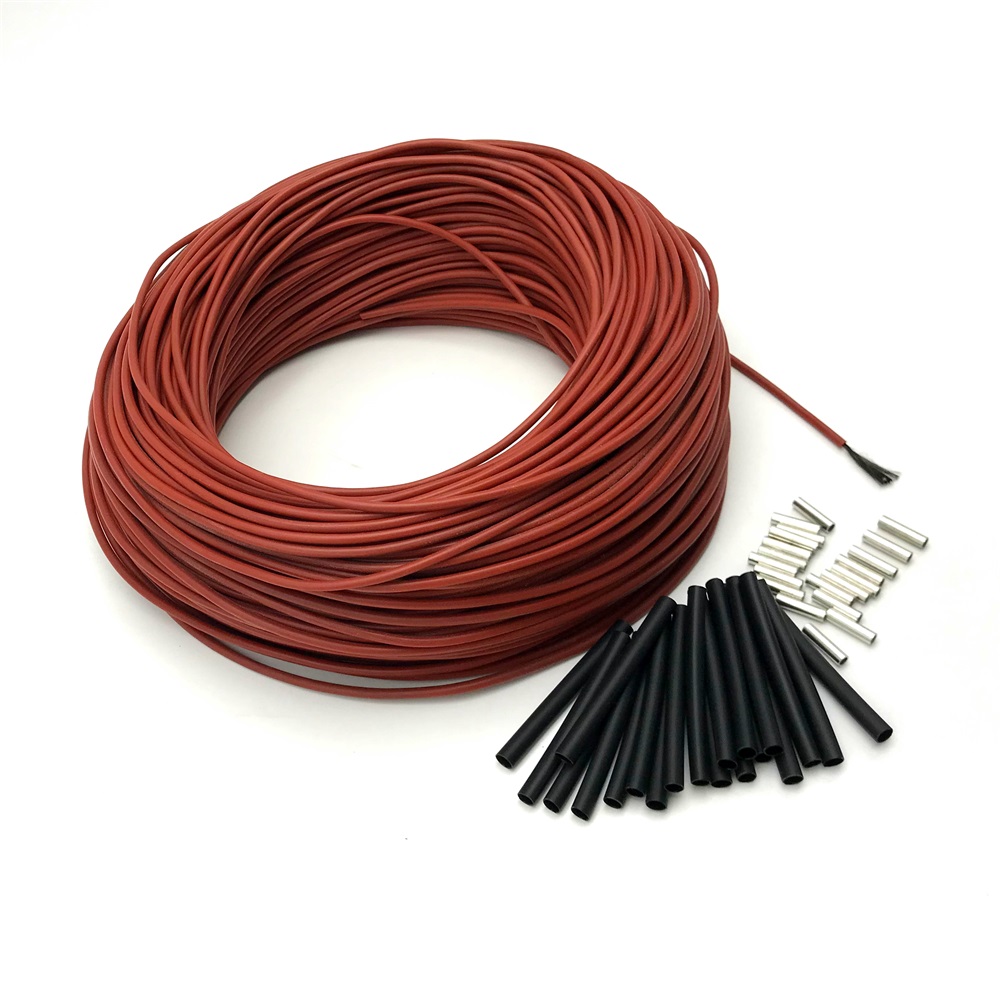 MINCO HEAT 10/20/50/100 Meter Infrarot-Warmbodenkabel 12K 33 Ohm/m Spule 3 mm ± 0,2 elektrische Carbon-Heizdrähte