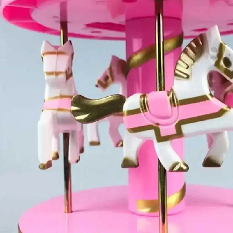 Carousel Music Box Cake Decorative Ornament Baby Birthday Gift Toys Desktop Decorative Ornament