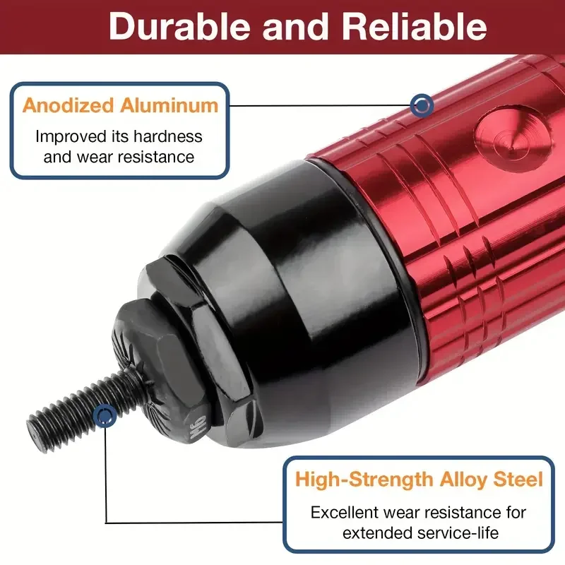 M3 M4 M5 M6 M8 Rivet Nut ชุดปืน, ในครัวเรือนไร้สาย Rivet Nut Gun อะแดปเตอร์โลดโผนเครื่องใส่ Nut Riveting เครื่องมือ Rivet Gun