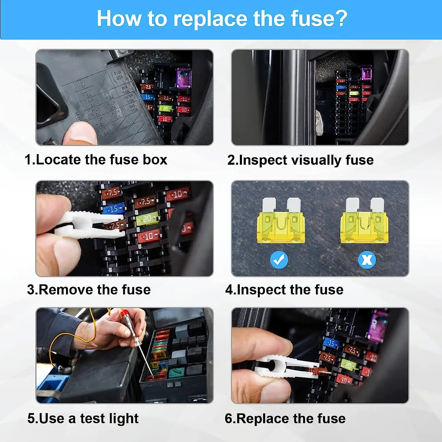 180 STKS Standaard Zekering Automotive 60 Mini Blade Auto Zekering 60 Micro Zekering Zekering Puller Auto Zekeringen Diverse Kit