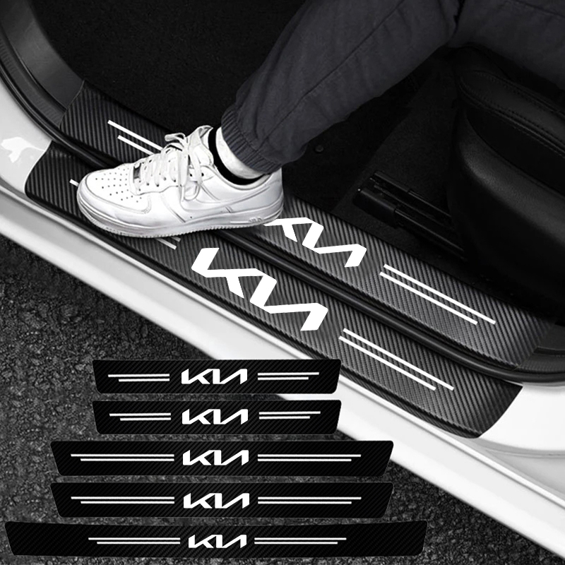 Защитные наклейки на дверную панель автомобиля, порог из углеродного волокна, устойчивые к царапинам наклейки для новых Kia Sportage 5 3 4 K7 K5 K8 K3 K9