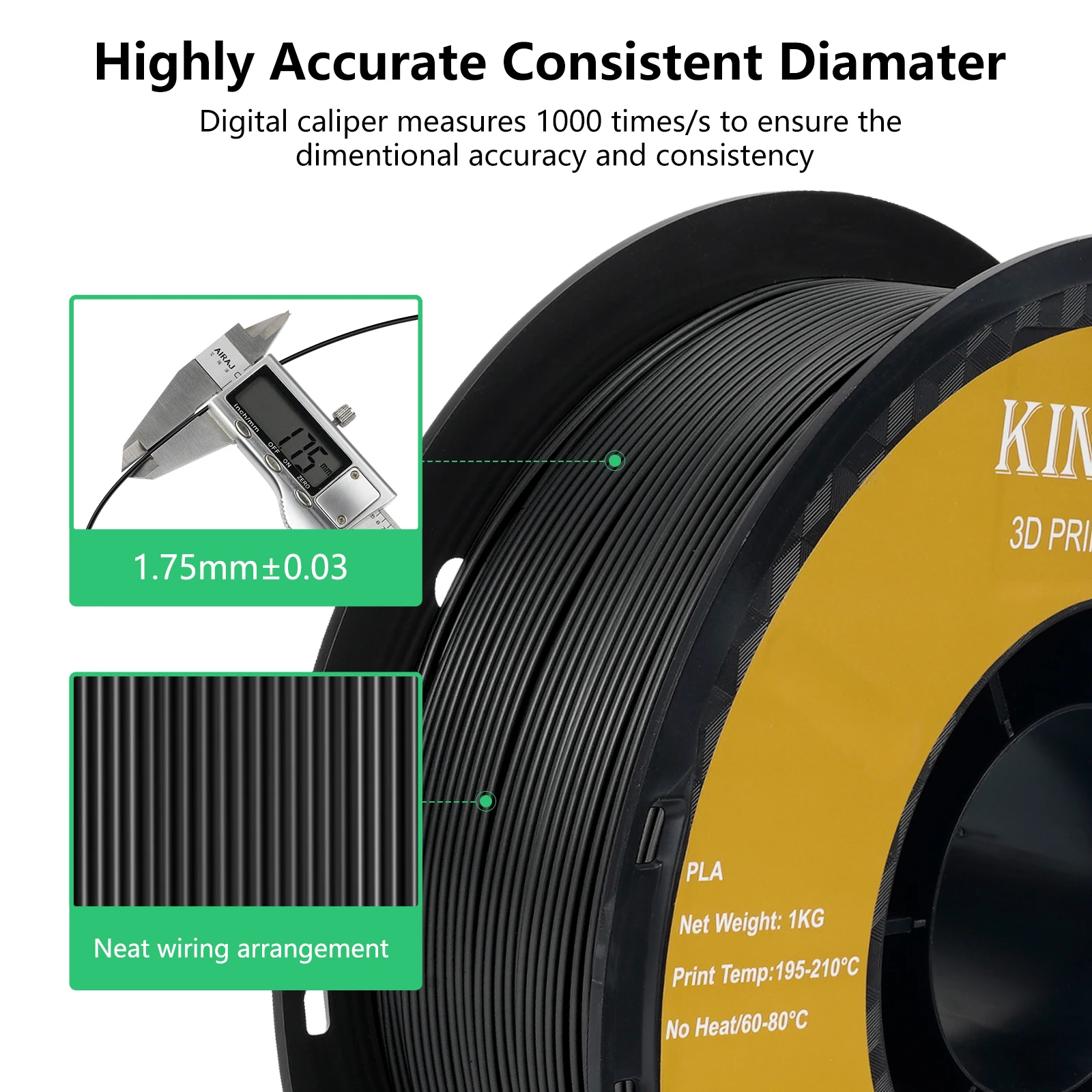 KINGROON 10KG PLA Filament PETG 3d Filament 1,75mm Für 3D Drucker Filament Bundle Gemischte farben FDM Druck material Schnelle Schiff