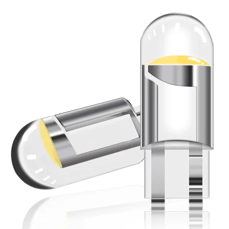 10PCS T10 W5W COB หลอดไฟ LED รถ WEDGE ที่จอดรถ Auto ป้ายทะเบียนโคมไฟโดมอ่านไฟ 12V Universal
