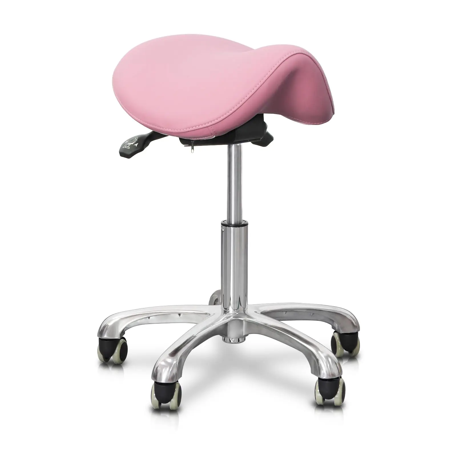 เท้าอานสตูล Cosmetology Shop Technician SPINNING Lift อานสตูลทันตกรรมสตูลพนักพิง Solid เก้าอี้หมุนขายส่ง