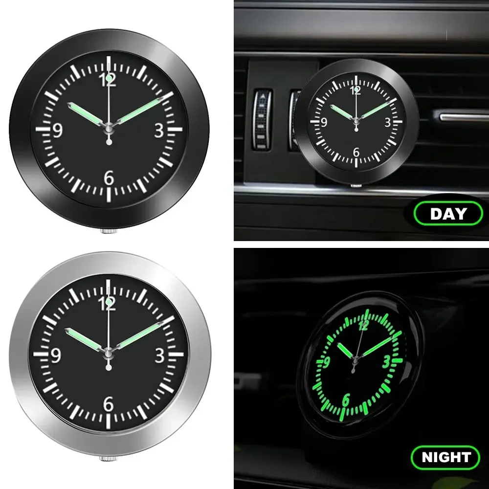 1pc Leuchtende Auto Uhr Autos Interne Stick-On Uhr Mechanik Quarz Uhren Auto Ornament Fit Für Dashboard/Boot/ fahrrad