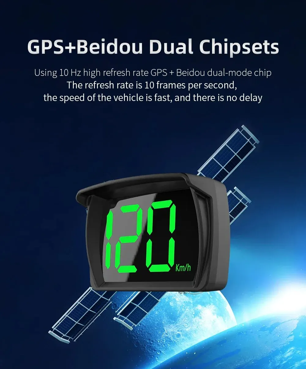 Y03 Car Universal HUD Head Up Display Digital Speedometer Projector Km/h Big Font Speed Meter Displayer Auto Electronic Part