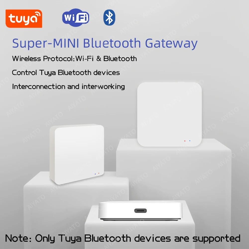 Tuya-Hub de enlace Bluetooth para hogar inteligente, puente inalámbrico, aplicación remota, dispositivo de automatización de Control, funciona con Alexa y Google