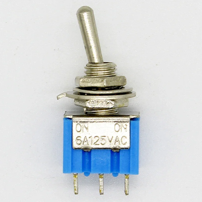 10 Cái/lốc Xanh Mini MTS-102 3 Spdt Trên-Trên 6A 125VAC Thu Nhỏ Công Tắc