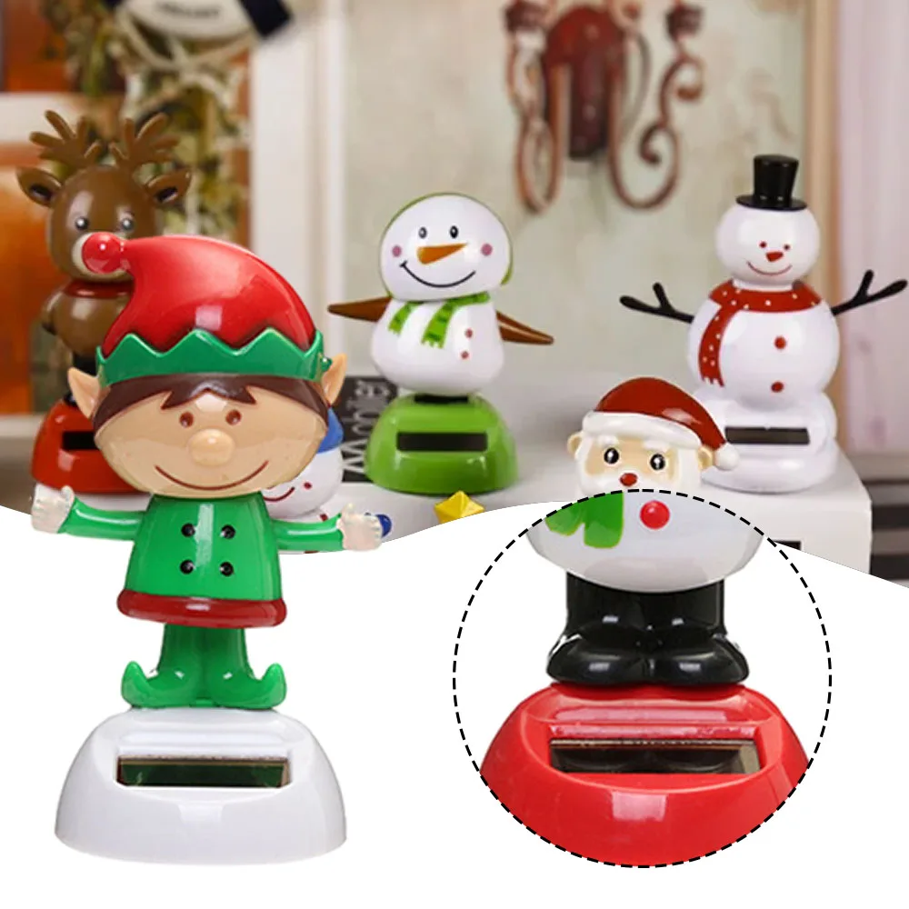 Christmas Solar Cartoon In Car Multifunctional Lightweight Autos Handiworks For Party