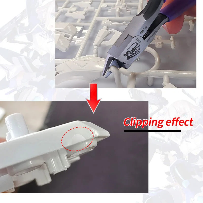 4,7-Zoll-Modellzange, ultradünne einseitige Gundam-Modellbauwerkzeuge für Anfänger zur Reparatur und Befestigung von Kunststoffmodellen
