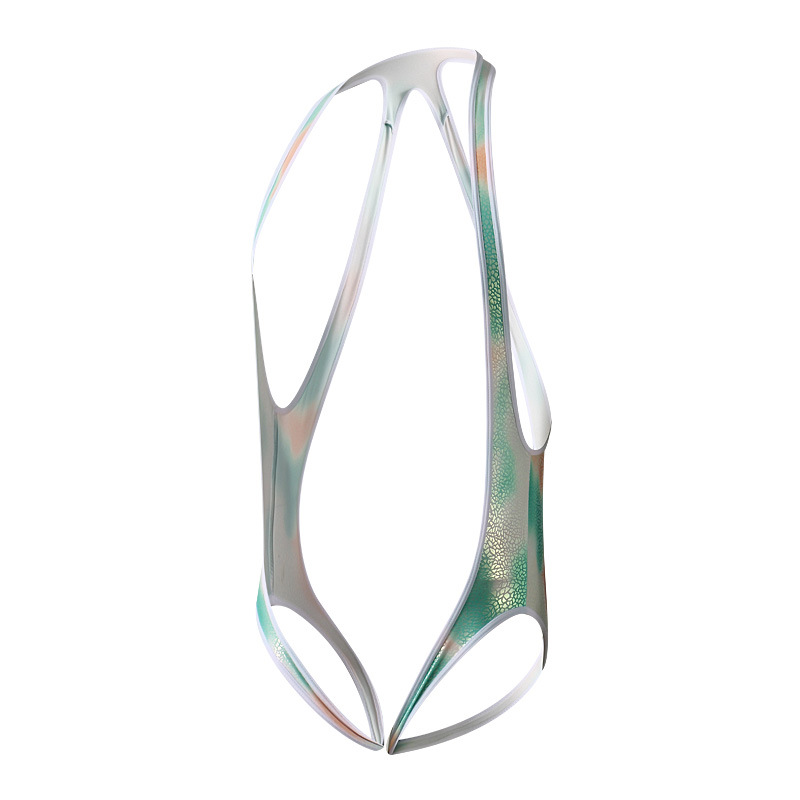 Hot Selling Thin Polyester Red Bodysuit with Sexy Mesh for Fitness and Body Shaping