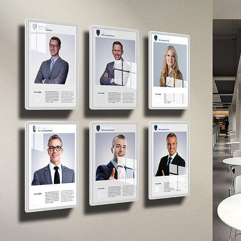 A4 Acrylic Display Board Billboard Hanging Wall Suspension Poster Frame Wall Company System Brand Double-layer Plywood