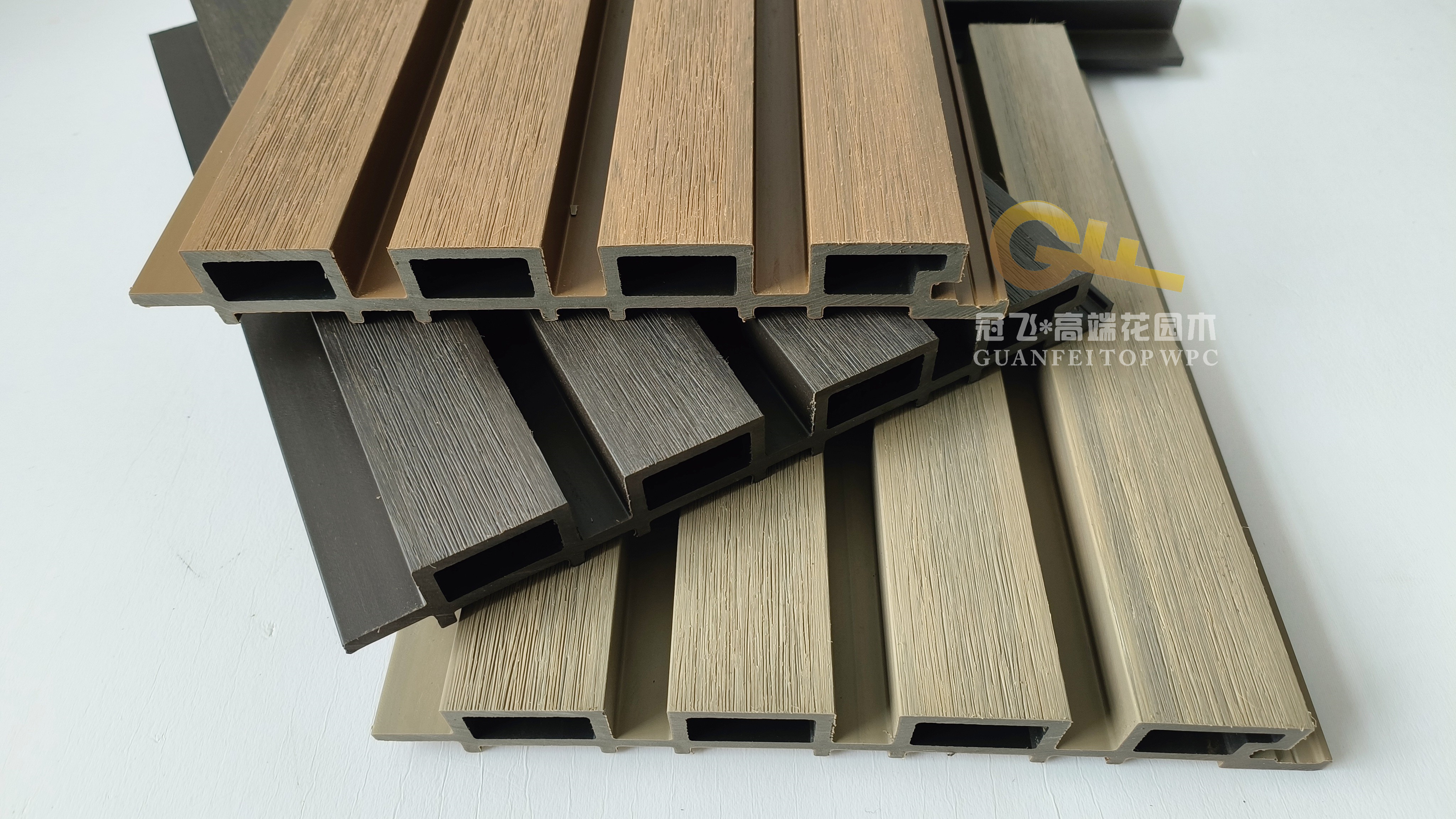 야외 벽 패널용 공동 압출 Wpc 그레이트 월 패널, 방수 쉬운 설치, 219*26mm