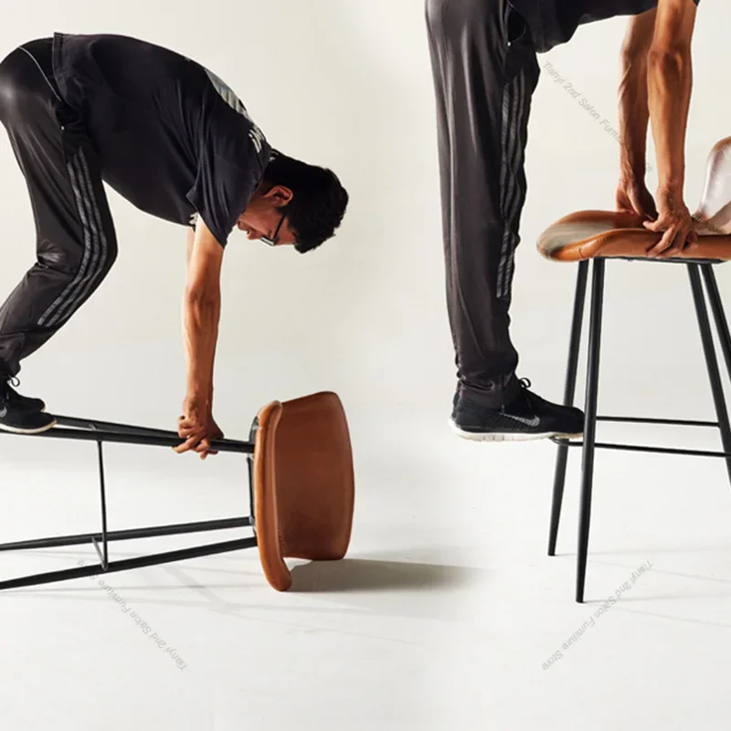 Cadeiras de bar com design minimalista, banco alto, estilo nórdico, escritório, luxo, giratório, recepção, móveis de bar ajustáveis, llbc