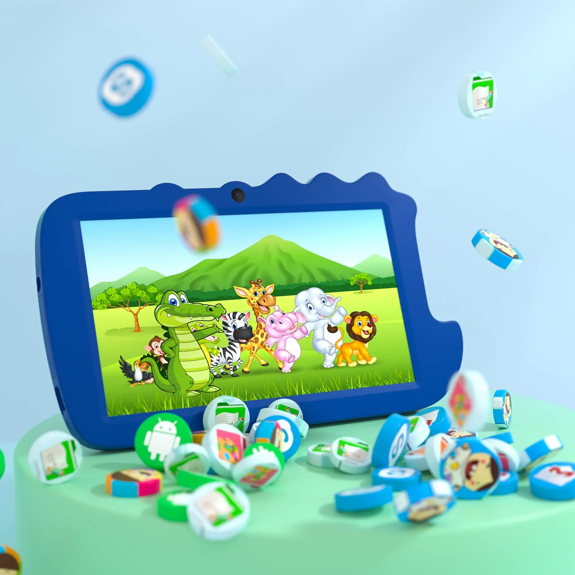 QPS ที่ดีที่สุดของขวัญ7นิ้วสำหรับเด็กแท็บเล็ตเด็ก Pre-ติดตั้ง APP การศึกษา Android แท็บเล็ต Pc สำหรับเด็กหญิงเด็กชาย