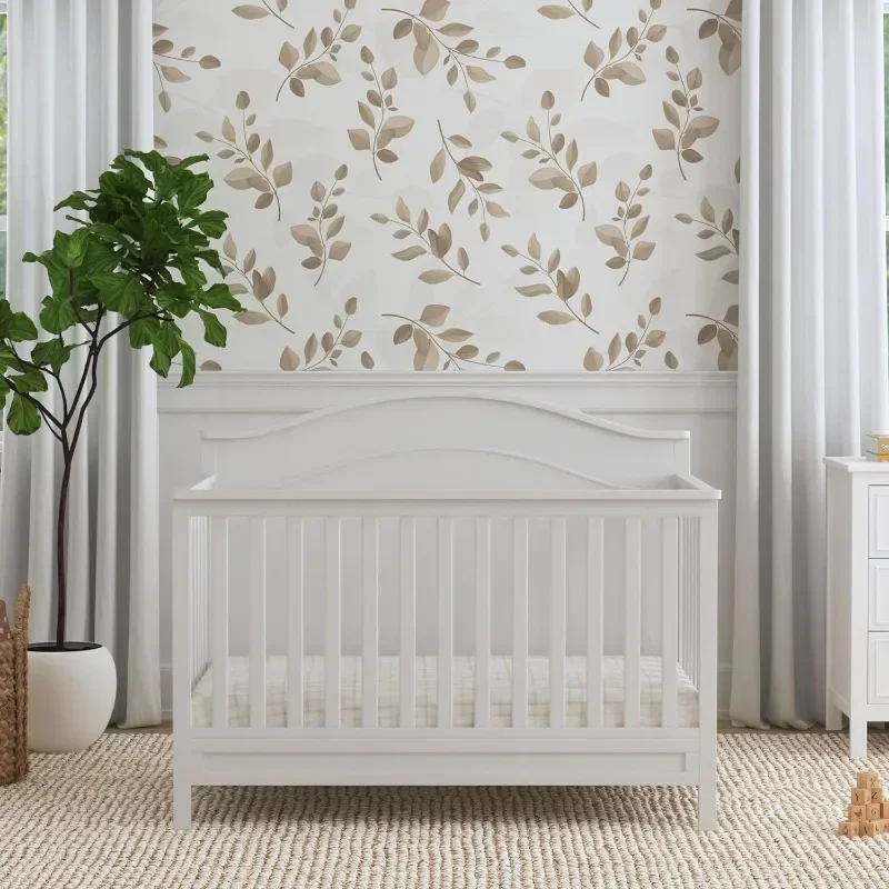 DaVinci Charlie 4-in-1 Convertible Crib in White, Greenguard Gold Certified