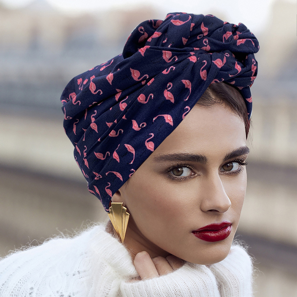 Gorro turbante con estampado de leopardo para mujer, gorro de algodón trenzado para la cabeza, gorro Retro francés para mujer, gorros para cubrir el cabello 2023