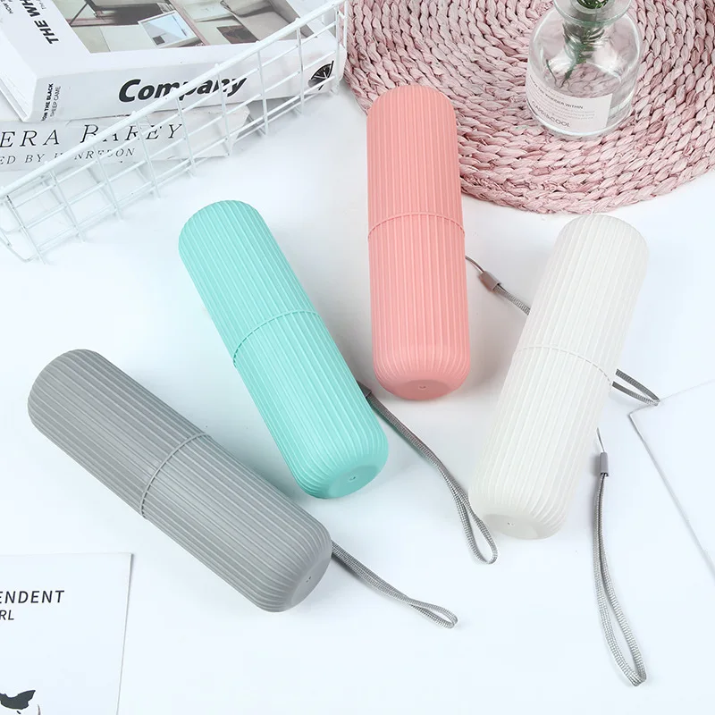 Travel Portable Toothbrush Cup Bathroom Toothpaste Holder Storage Case Box Organizer Travel Toiletries Storage Cup New Creative