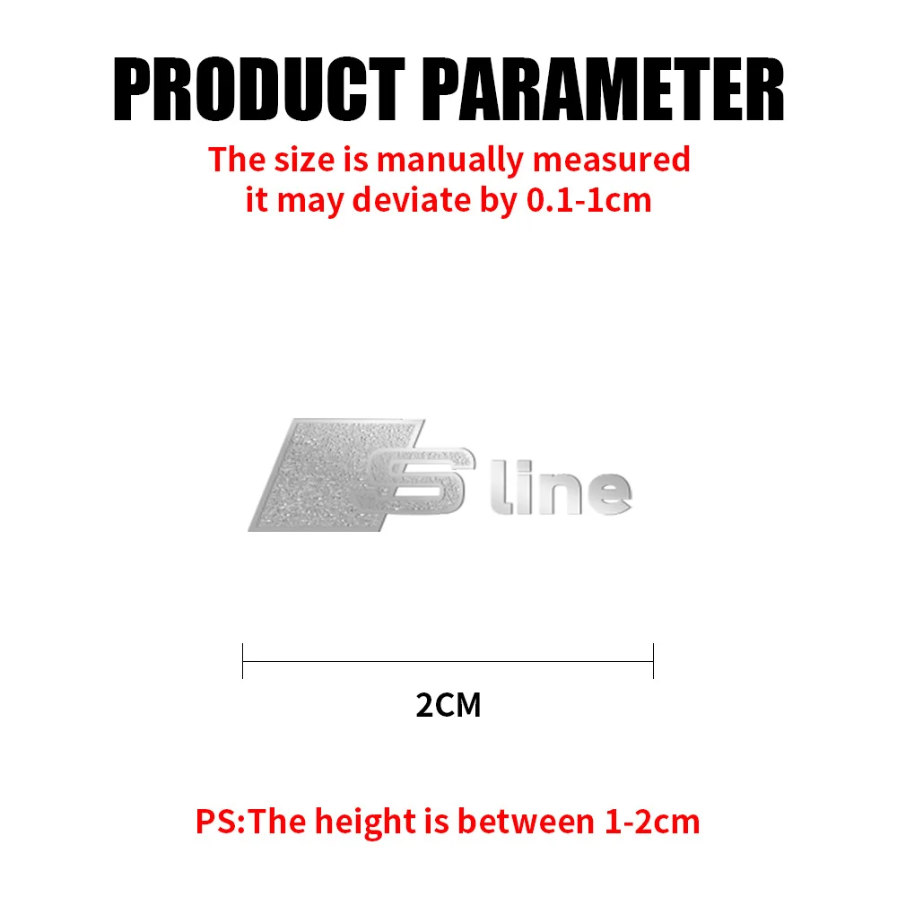 2/5/10PCS Aluminum Car Interior Decoration Sticker Badge Decal for Audi SLINE A3 Q5 B9 A2 C6 A4 B8 8P 8V B6 A5 A6 C7 Q7 RS TT Q8