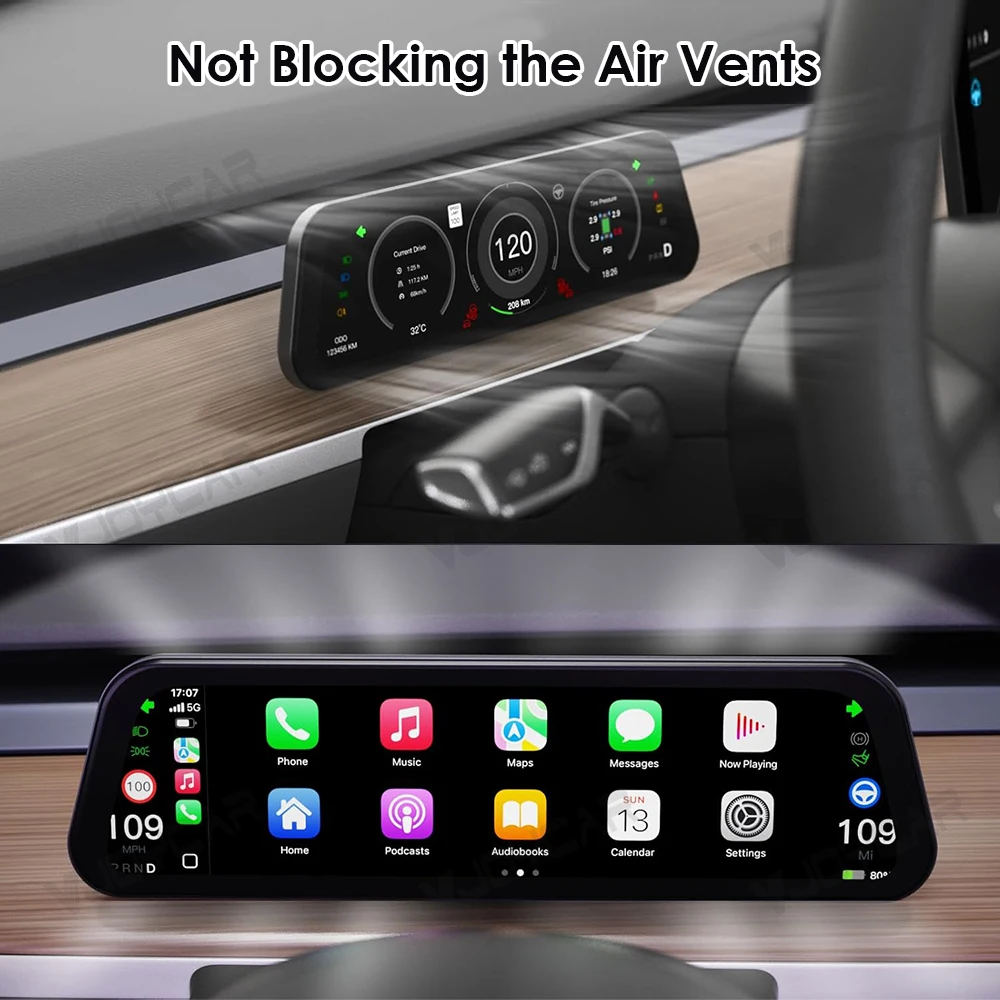 voor Tesla Nieuwe Gen 2 9,6 inch Instrumentendisplay Model Y 3 Dodehoeksherinnering OTA Update Nieuw Model 3 Nieuw Y Juniper Dashboard