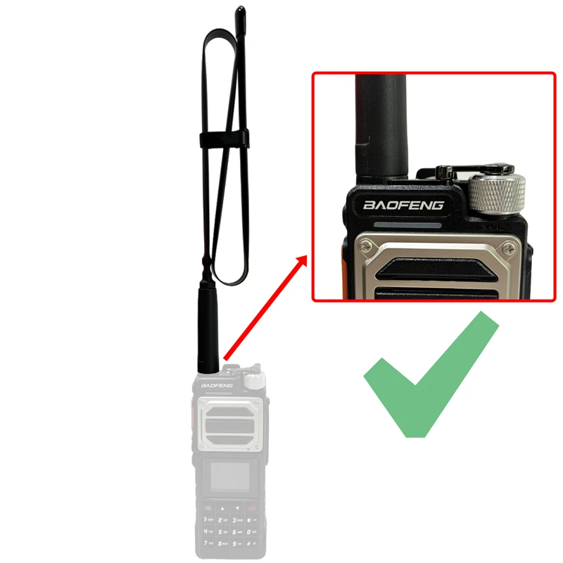 Składana antena taktyczna CS SMA-Female wysokiej jakości do krótkofalówek Baofeng UV-5R BF-888S UV-16 Quansheng UV K5 UV K6