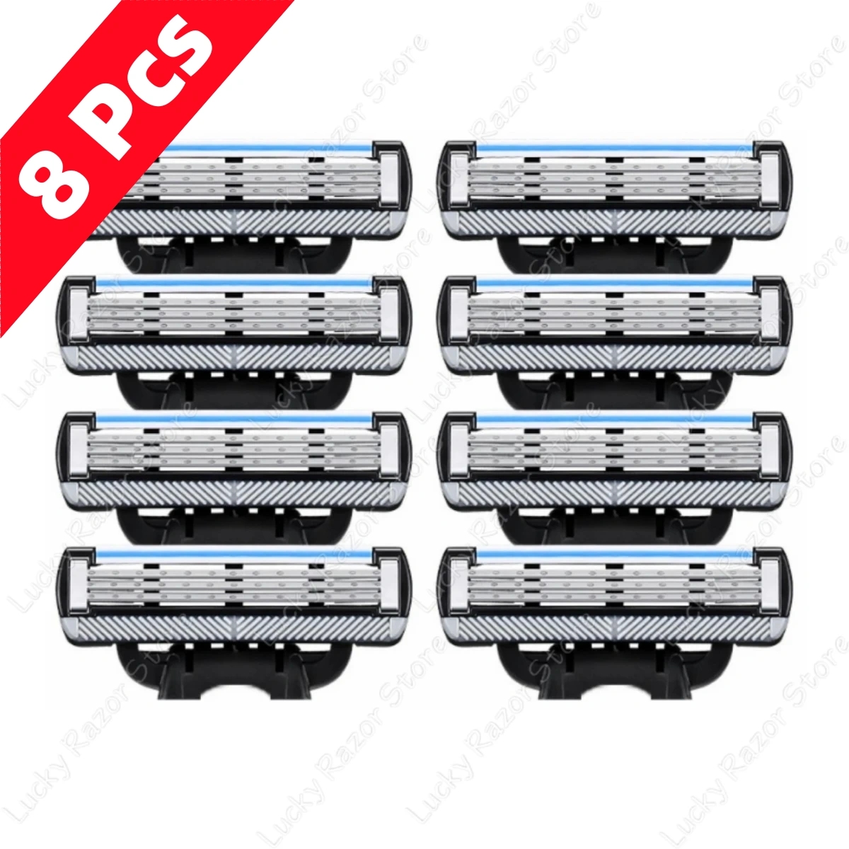 New Stainless Steel Blade Sharp 3 Layer Safety Razor for Gillette Mach 3 Manual Razor Blades Replacement Refills Blades