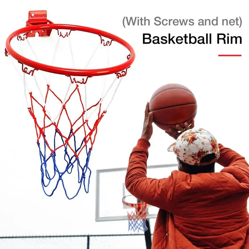 32cm hängender Basketball korb Wand montage Tor Reifen Felgen netz Sport netz Indoor Outdoor Wand montage Hänge korb Netz