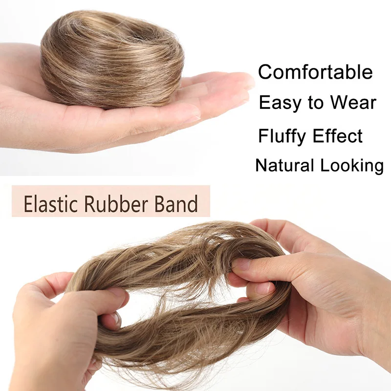 Synthetisch Elegant Rommelig Krullend Elastisch Elastiekje Golf Chignon Paardenstaart Haarverlenging Haar Pluizig Gemakkelijk te stijl Geschikt