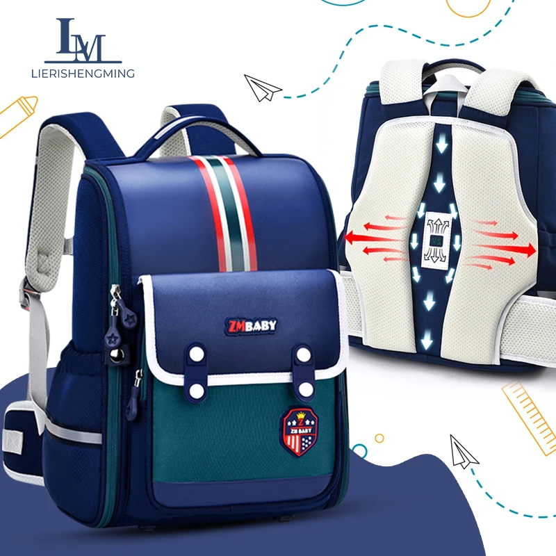 Estilo britânico saco de escola primária leve mochila do menino saco de escola primária saco das crianças para meninas proteção da coluna crianças
