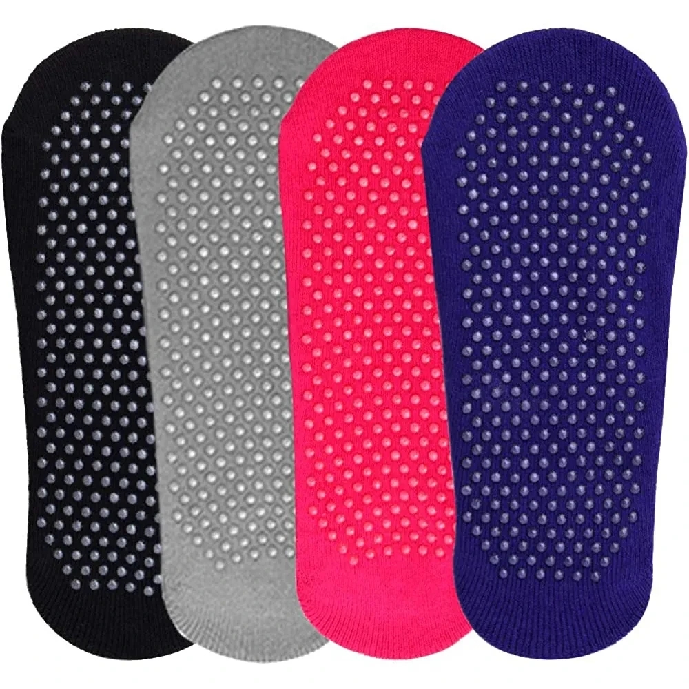 Calcetines de Yoga antideslizantes profesionales para mujer, medias deportivas transpirables para Pilates, Protector de talón de Ballet de algodón, calcetines de baile, zapatillas