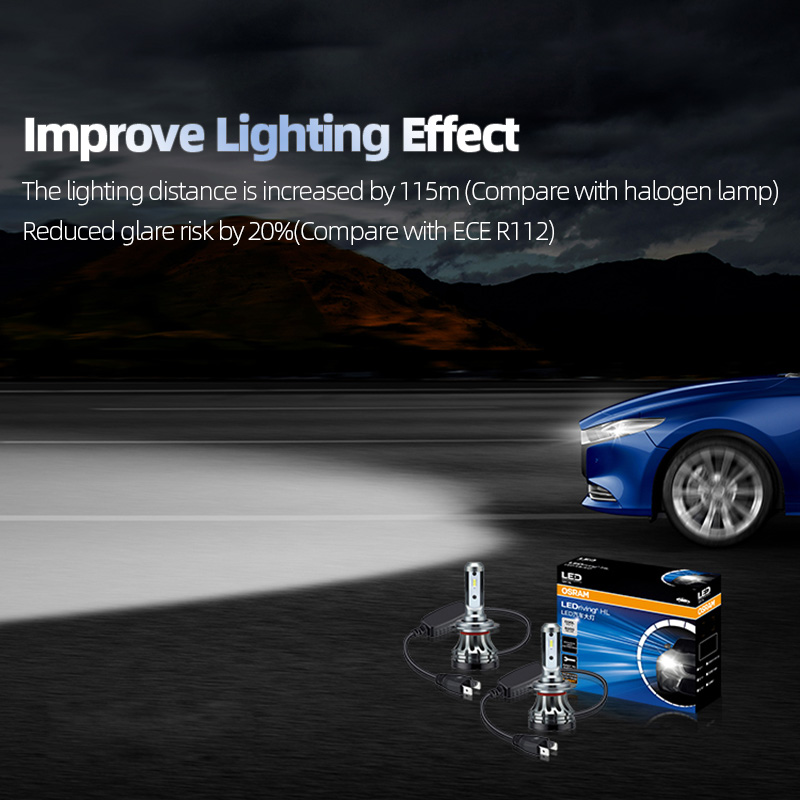 OSRAM LEDriving YLZ HL H7 H4 LED phare de voiture H1 H8 H11 H16 HB3 HB4 HIR2 9012 12V 6000K lampes blanches Super brillantes ampoule automatique 2 pièces