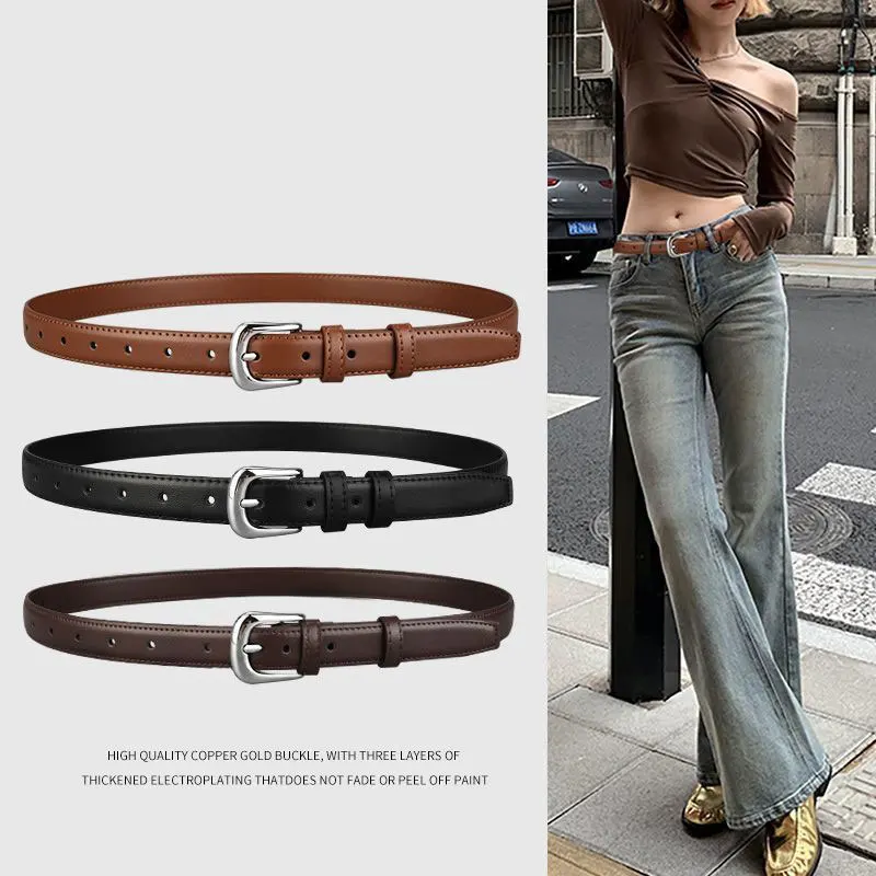 Cinto feminino retro versátil na moda cinto verão novo estilo instagram pequena multidão cintura fechamento jeans cinto feminino