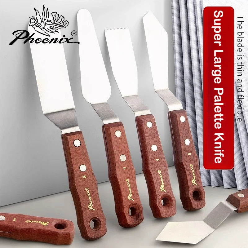 Grand couteau à Palette de peinture, spatule en acier inoxydable, mélange de couleurs, fournitures d'art pour huile, acrylique, toile, peinture à l'aquarelle, 1 pièce