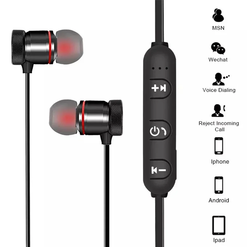 Sttgzd sem fio bluetooth fone de ouvido neckband fones de ouvido no monitor com microfone bateria longa auriculares alta qualidade