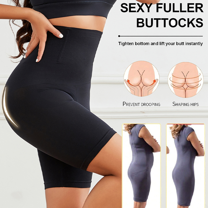 여성용 Shapewear 높은 허리 트레이너 팬티 배꼽 컨트롤 엉덩이 엉덩이 기중 장치 반바지 슬리밍 칼집 숙녀 중반 허벅지 바디 셰이퍼