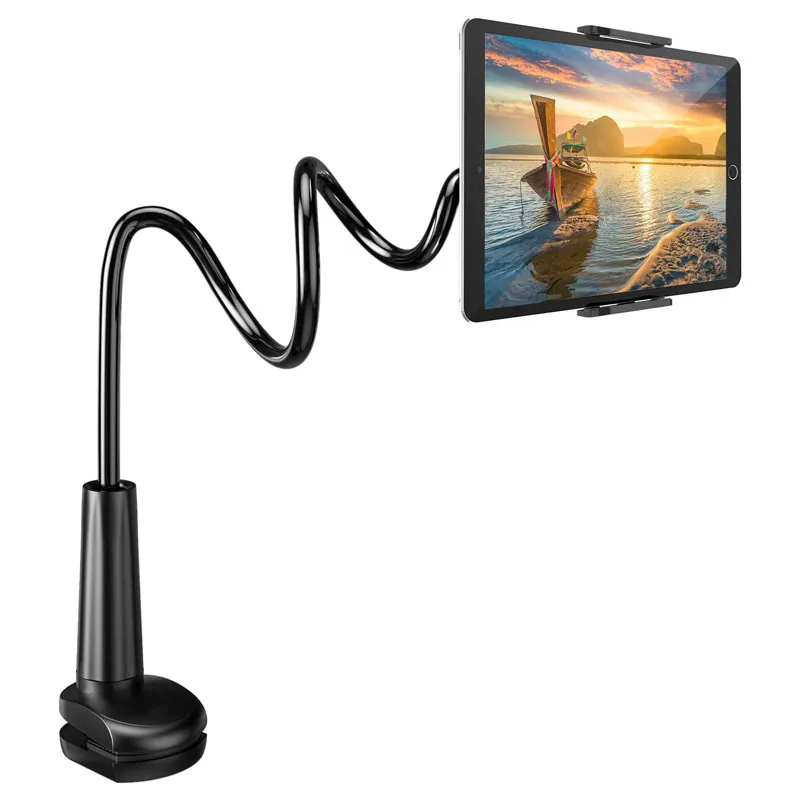 80 ซม.ผู้ถือแท็บเล็ตขาตั้งปรับแขนยืดหยุ่นแท็บเล็ต Mount CLAMP บนโต๊ะสําหรับ iPad Air MINI หรืออื่นๆ 4.7-10.5 "อุปกรณ์