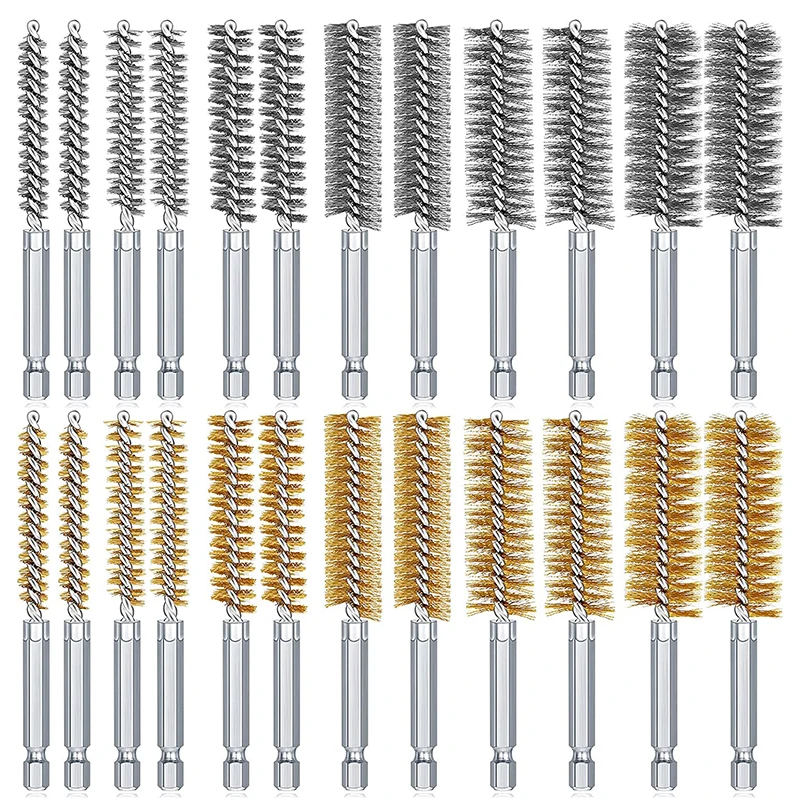 Spazzola per perforazione in acciaio inossidabile Spazzole per pulizia in acciaio inossidabile a filo ritorto per la pulizia di utensili a percussione per trapano elettrico