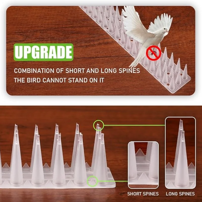 12 ชิ้นรั้ว Wall Spikes Bird Deterrent Spikes พลาสติก Anti Climb แมวสัตว์ Repellent สําหรับรั้วสวนนกนกพิราบ Spikes