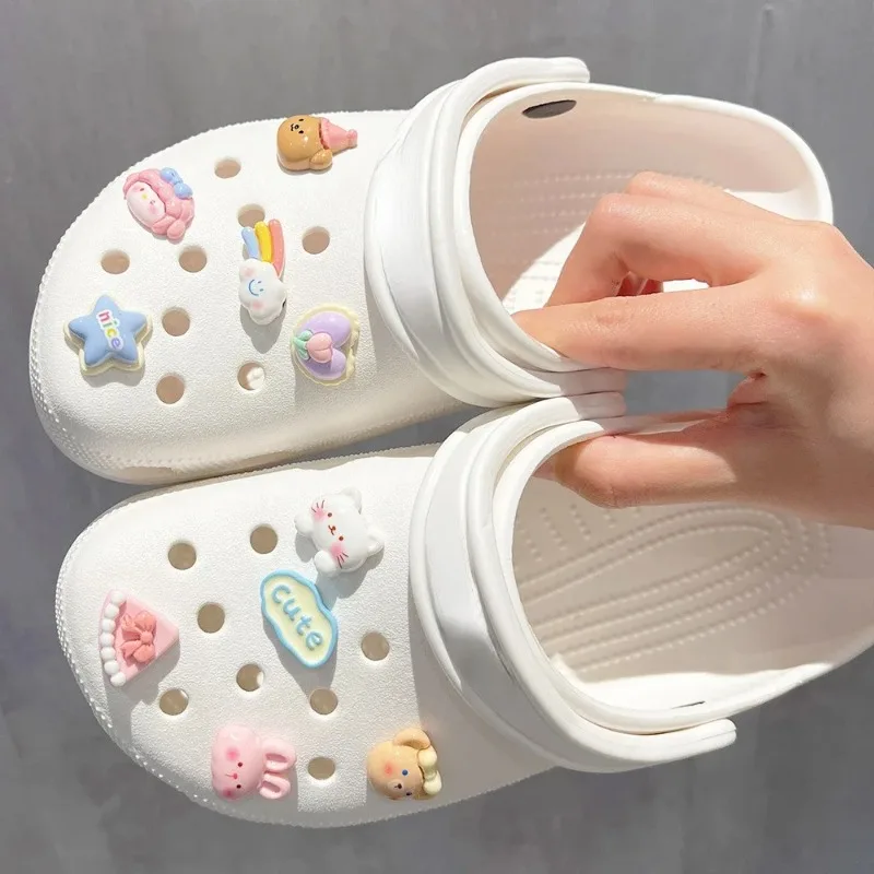 Shoe Charm 3D Cute Rainbow Bear Shoe Charms DIY Accessories Decorations for Clogs Slides Sandals Sneakers and Flip Flops