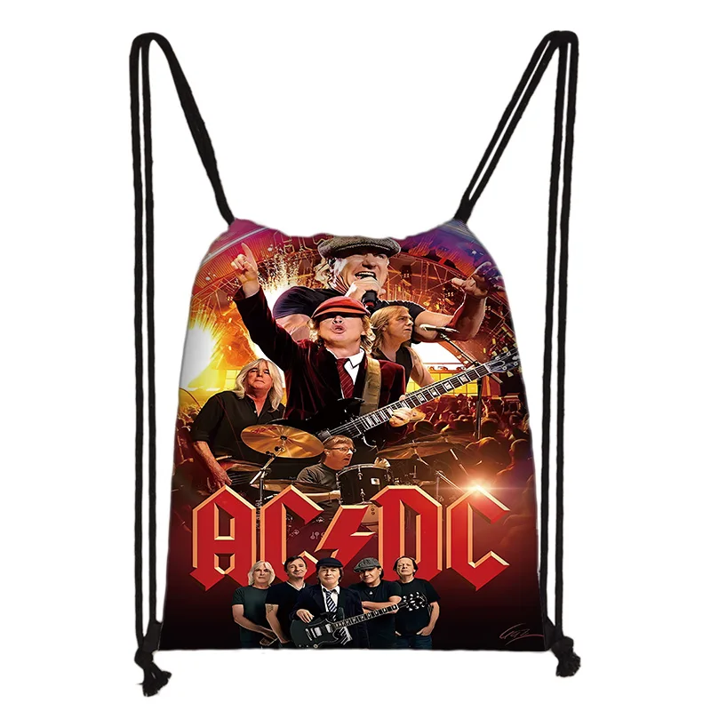 Kind bedruckter Kordelzug für beliebte Rapper A-ACDC Einkaufstasche Männer Frauen Fußball Sport Gym Aufbewahrung Yoga Rucksack