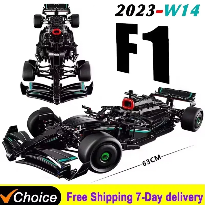 1642Pcs F1 W14 Eการวิเคราะห์ 1:8 Racing Building Blocks 42171 ชุดรถอิฐSuper Car MOCรถเด็กผู้ใหญ่วันเกิดของขวัญของเล่น
